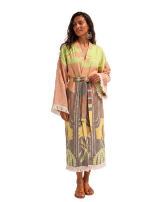 Women's Doria Cactus Handwoven Jacquard Festival Robe