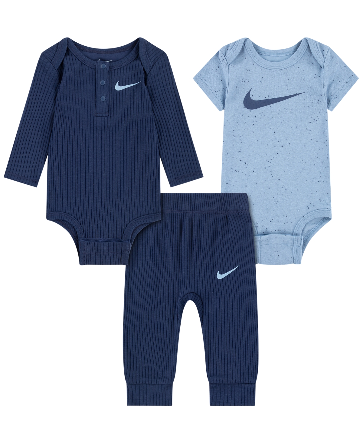 Nike Baby Boys' Readyset Ribbed Bodysuits and Pants, 3-Piece Set