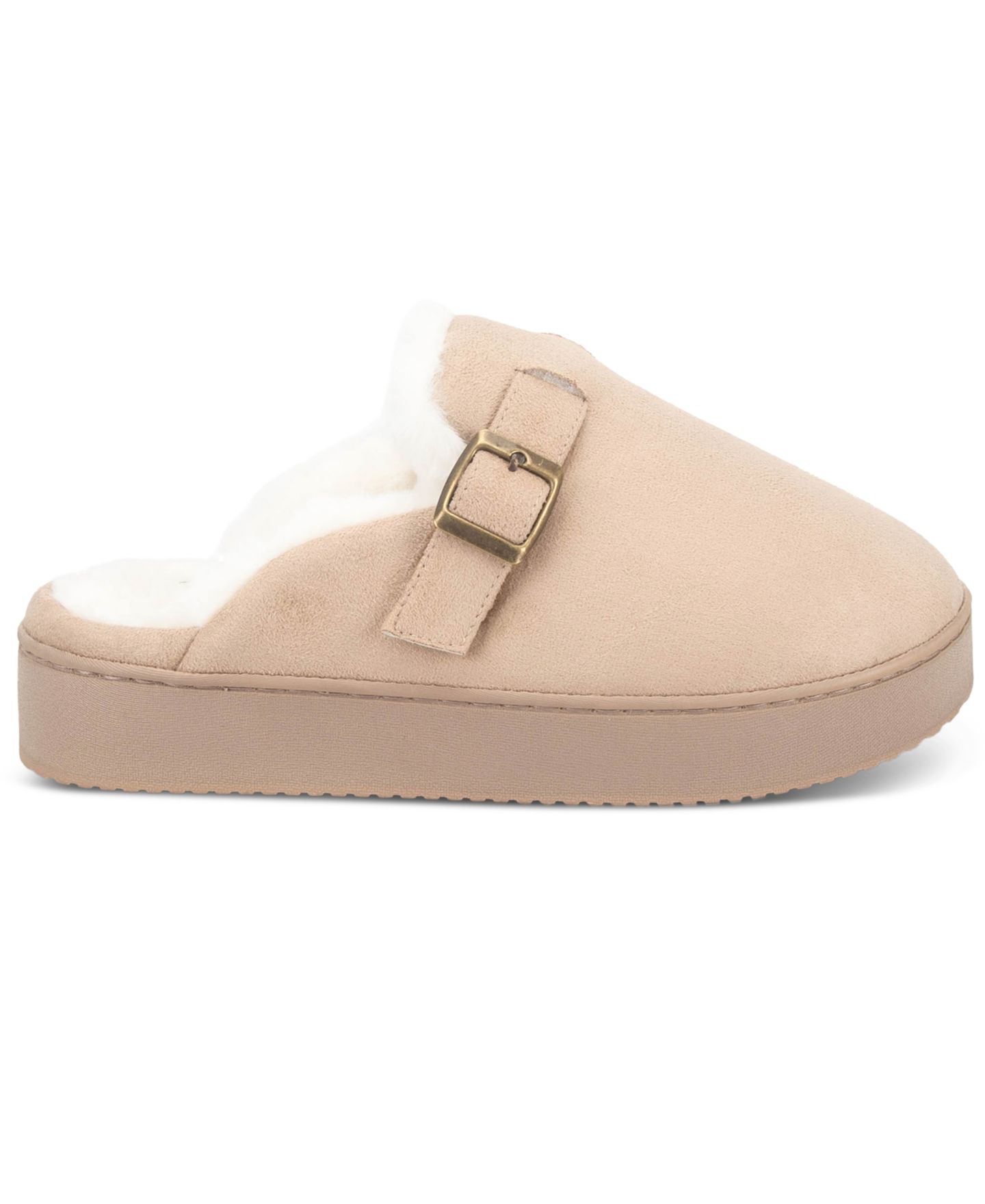 Женские сабо Jessica Simpson Microsuede Platform Clog Slippers, цвет: Песочный — фото 2