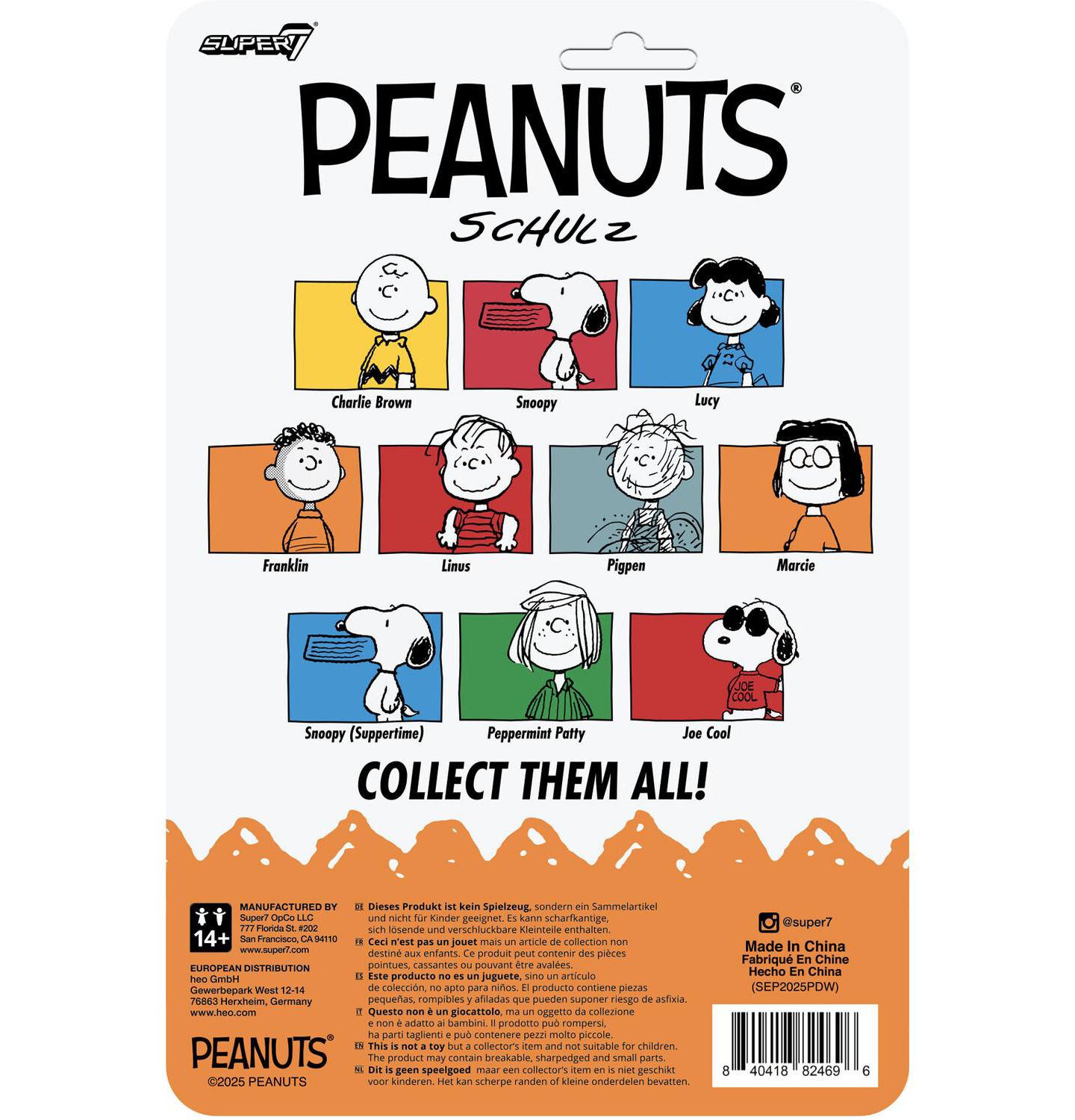 Детская фигурка Super7 Peanuts Marcie ReAction Figures 3.75" Five-Point Articulation Action Figure, 14+ Years, цвет: Open Miscellaneous — фото 2