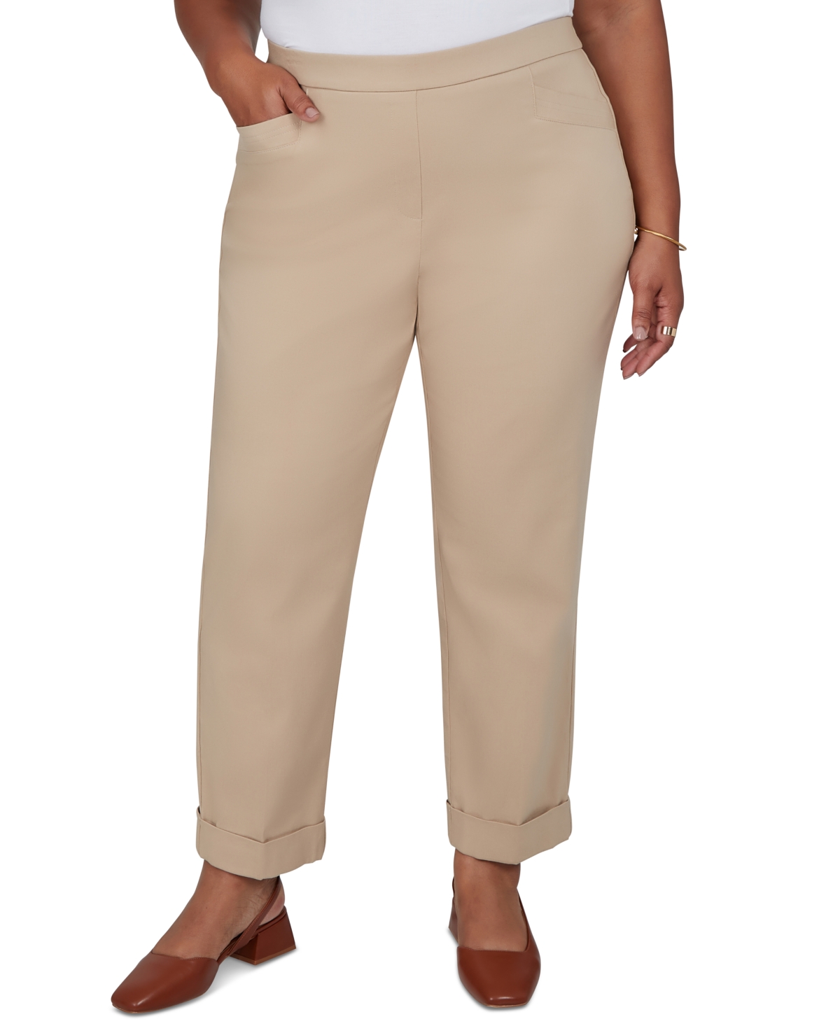 Plus Size Alfred Dunner Cityscape Millennium Slim Ankle Pants