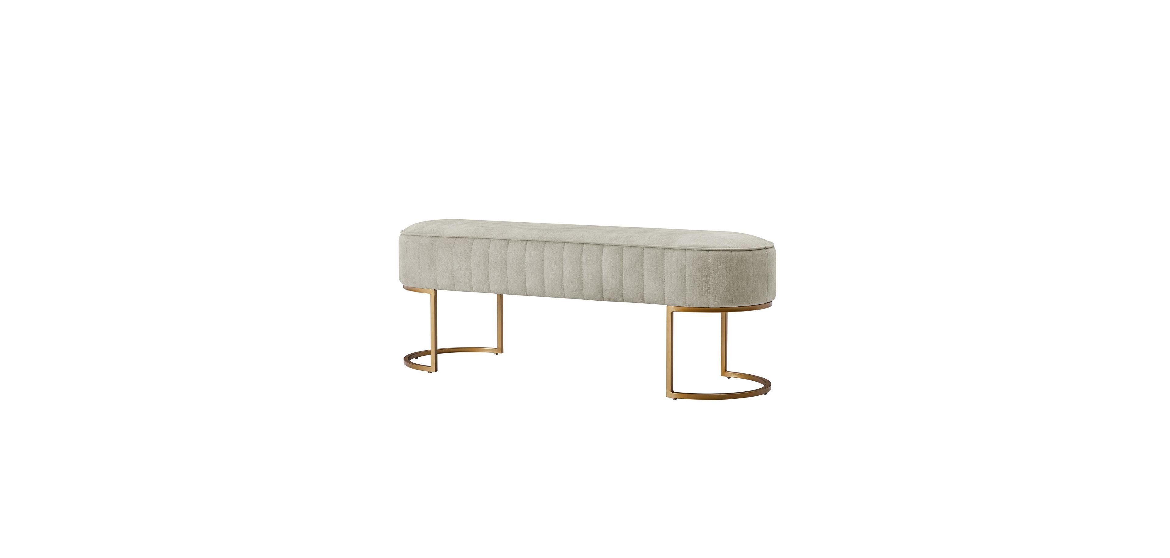 Hulala Home Ferdinand 46" Width Channel-Tufted Upholstered Bench
