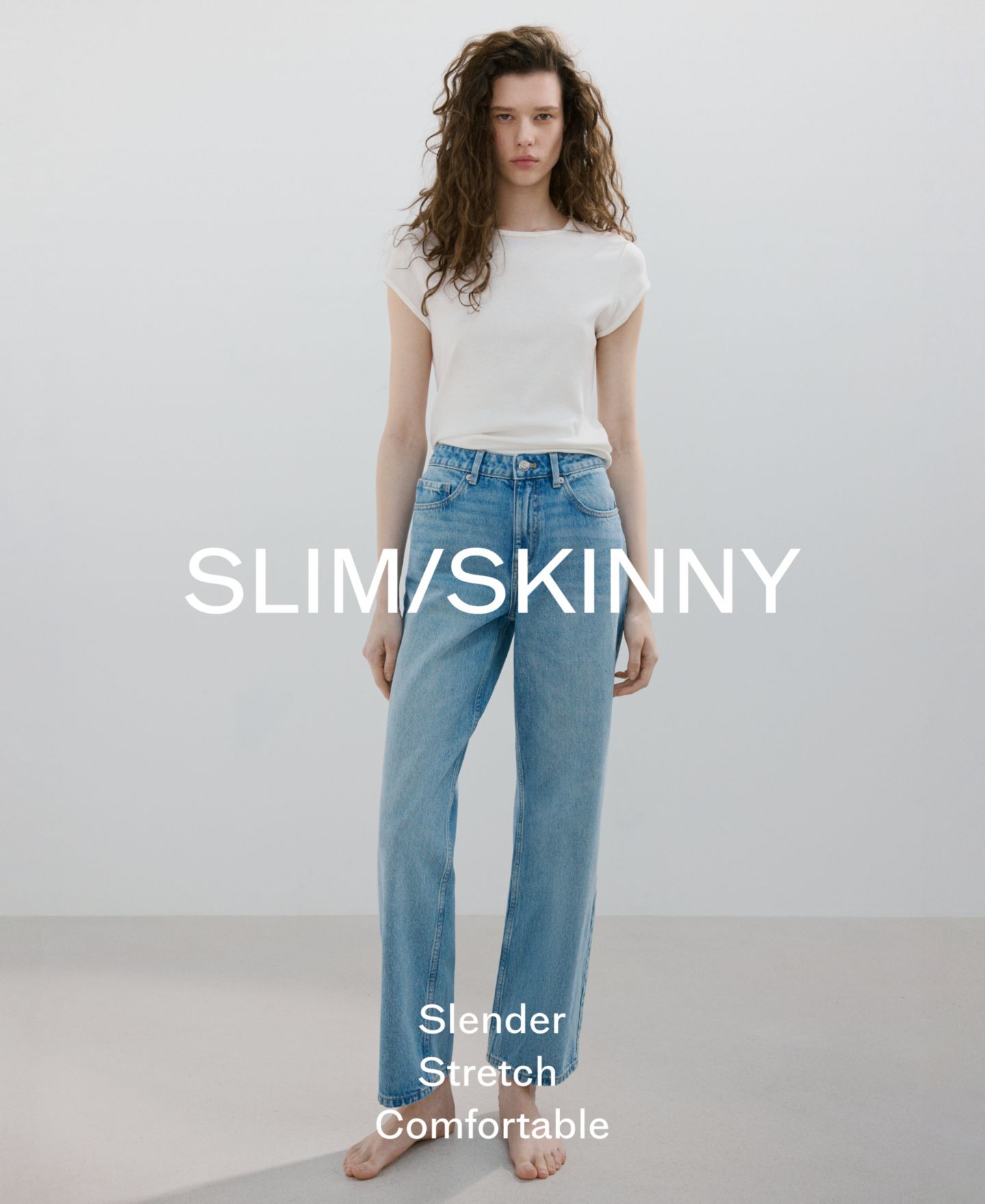 Женские джинсы Mango Mid-Rise Skinny, цвет: Чёрный джинсовый — фото 8