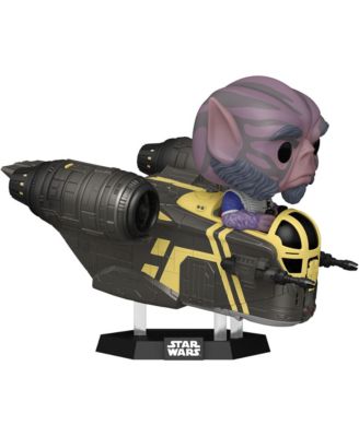 Pop! Rides Deluxe Star Wars The Mandalorian and Grogu Zeb Orrelios in the Razor Crest 7.25" Vinyl Figure, Ages 3+