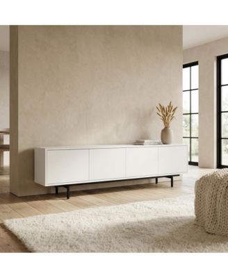 Laminate TV Stand with 4 Doors and Modern Design