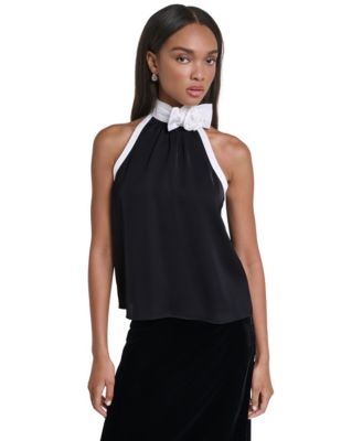 Women's Halter Colorblock Blouse