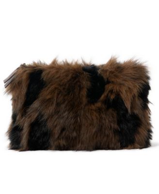 Sophia Evening Small Clutch Faux Fur Handbag