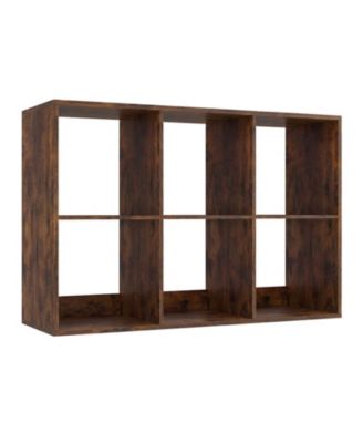 6-Cube Wide Open Bookshelf with a Reinforced Back Guardrail