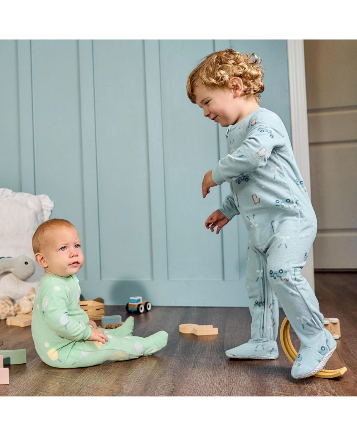 Детская флисовая пижама Gerber без ножек, набор, цвет: Golf — фото 3