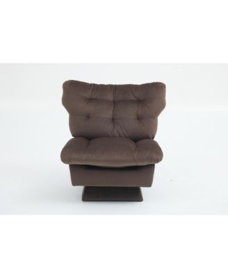 Swivel Decorative Chair-Quick Assembly, 300-pound Weight Capacity, Extra-Large Sturdy Base, 20.8-inch Cotton Seat Cushion