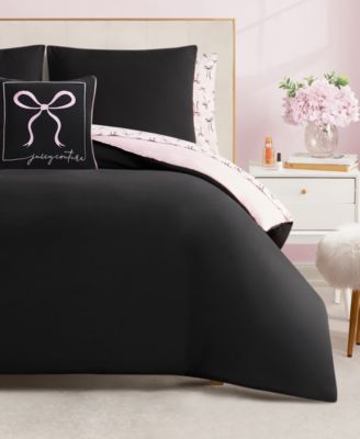 Bows Solid Reversible 8-Piece Bed in a Bag Comforter Set, King
