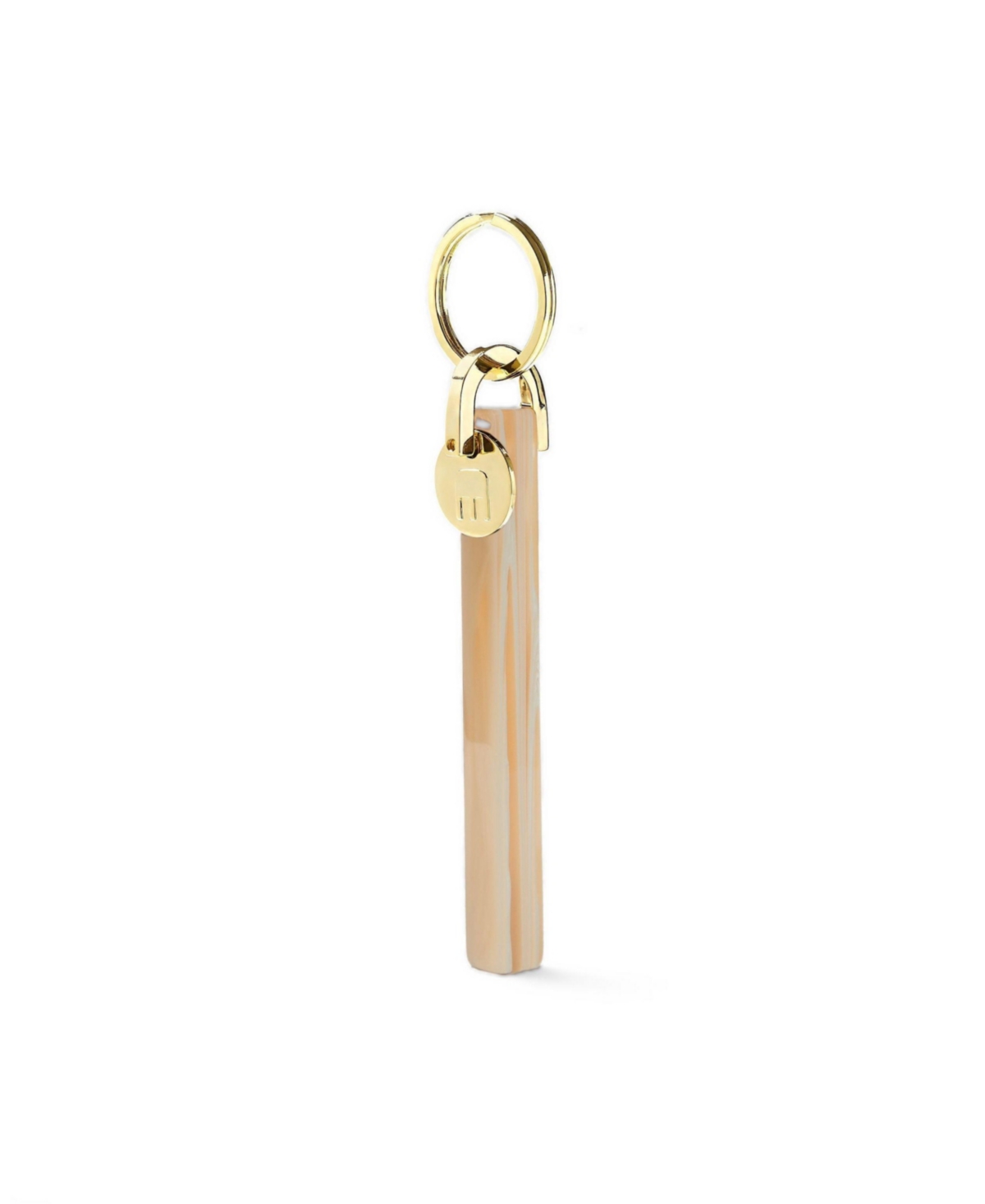 Machete Handmade Gold-Tone Bar Keychain