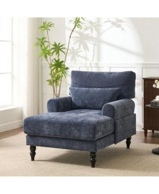 Upholstered Lounge , High Resilience Sponge Sofa Recliner with Wood Frame, 303LBS Load Leisure Chair for Living Room Bedroom Study Office