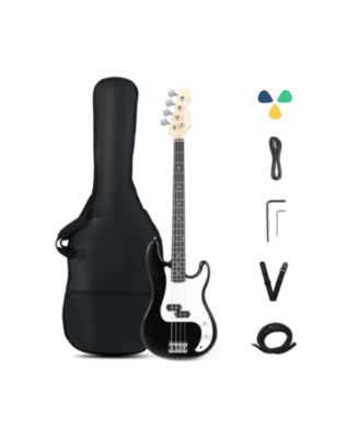 45.5-Inch Double-Pickup Electric Bass Guitar Starter Kit, Ages 12+