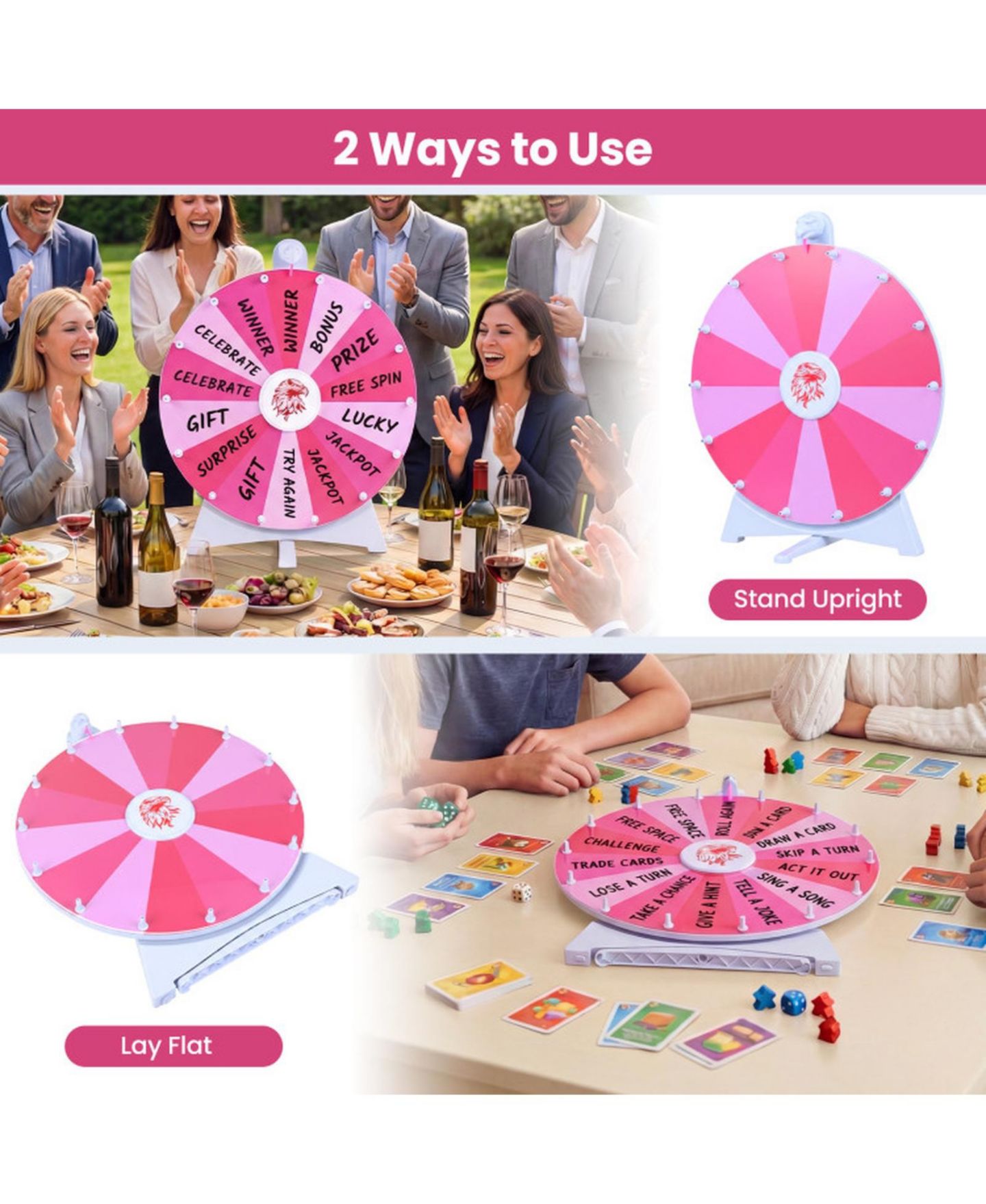 Детская настольная игра HONGGE Rewritable 14-Slot Spin Wheel Board Game, Ages 3+, цвет: Разноцветный — фото 8