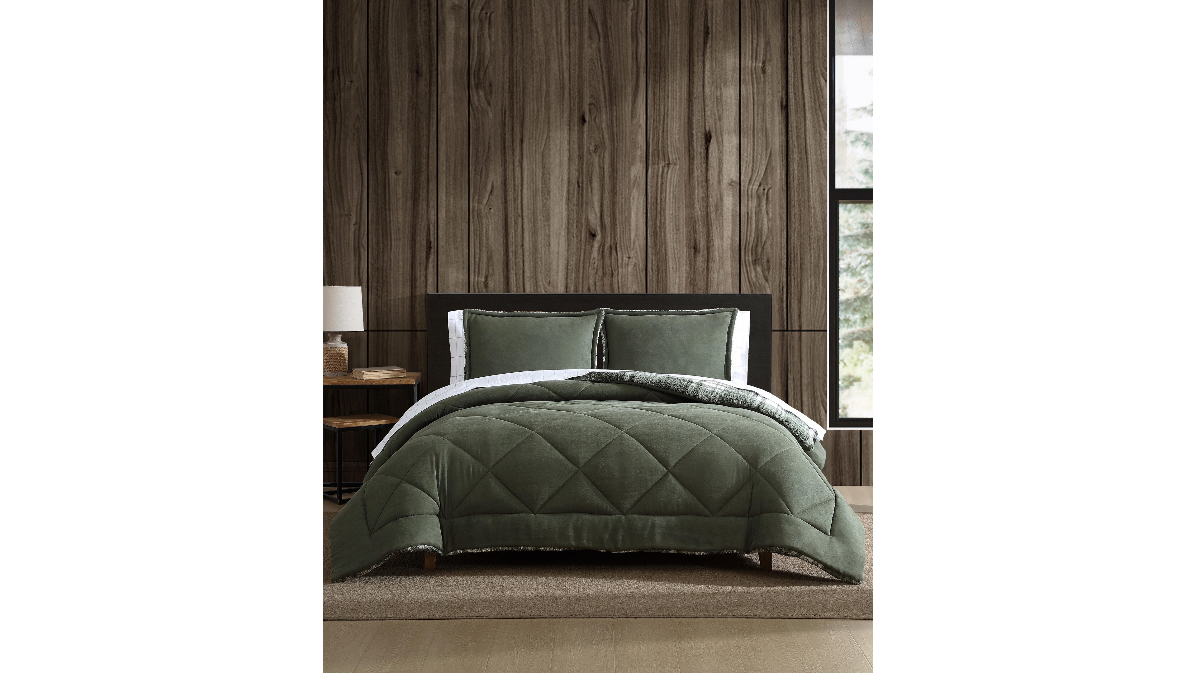 Eddie Bauer Big Lake Plaid Microfiber 2-Piece Comforter Set, Twin