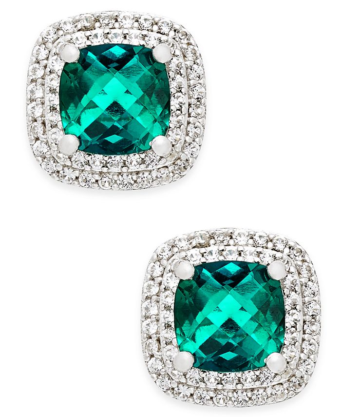 Macy's LabCreated Emerald (11/3 ct. t.w.) and White Sapphire (1/3 ct