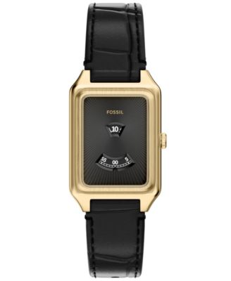 Women's Raquel Quartz Black Leather Watch 26mm