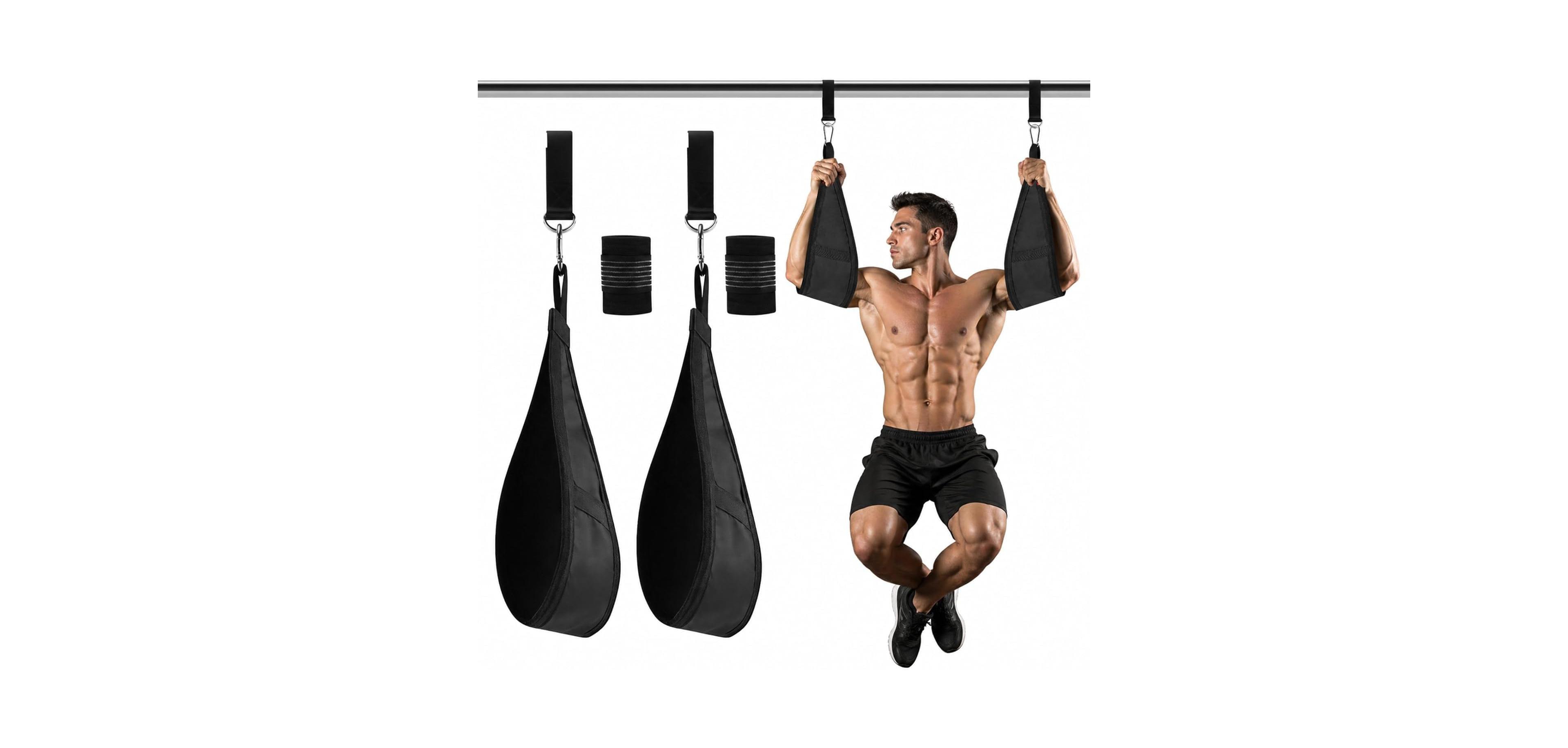 Sportneer Adjustable Hanging Ab Straps With Wrist Wraps For Core Training