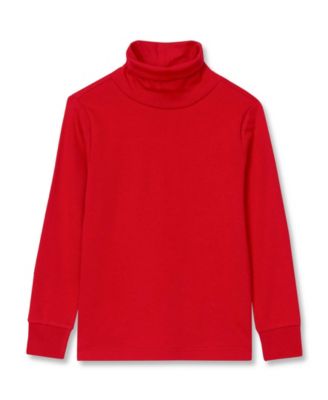 Girls' 4-16 Long-Sleeve Turtleneck 100% Cotton T-Shirt