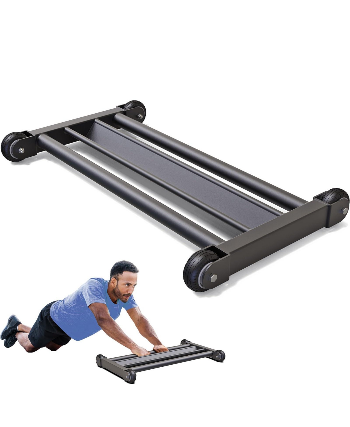 Sportneer Glute Ham Glider Roller V Bar Smooth Stable Workout Equipment