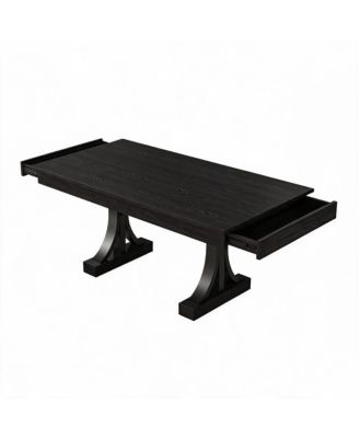 63" Farmhouse Dining Table for 4-6 - X-Shape Leg Kitchen Table with Solid Wood Construction for Dining Room and Kitchen