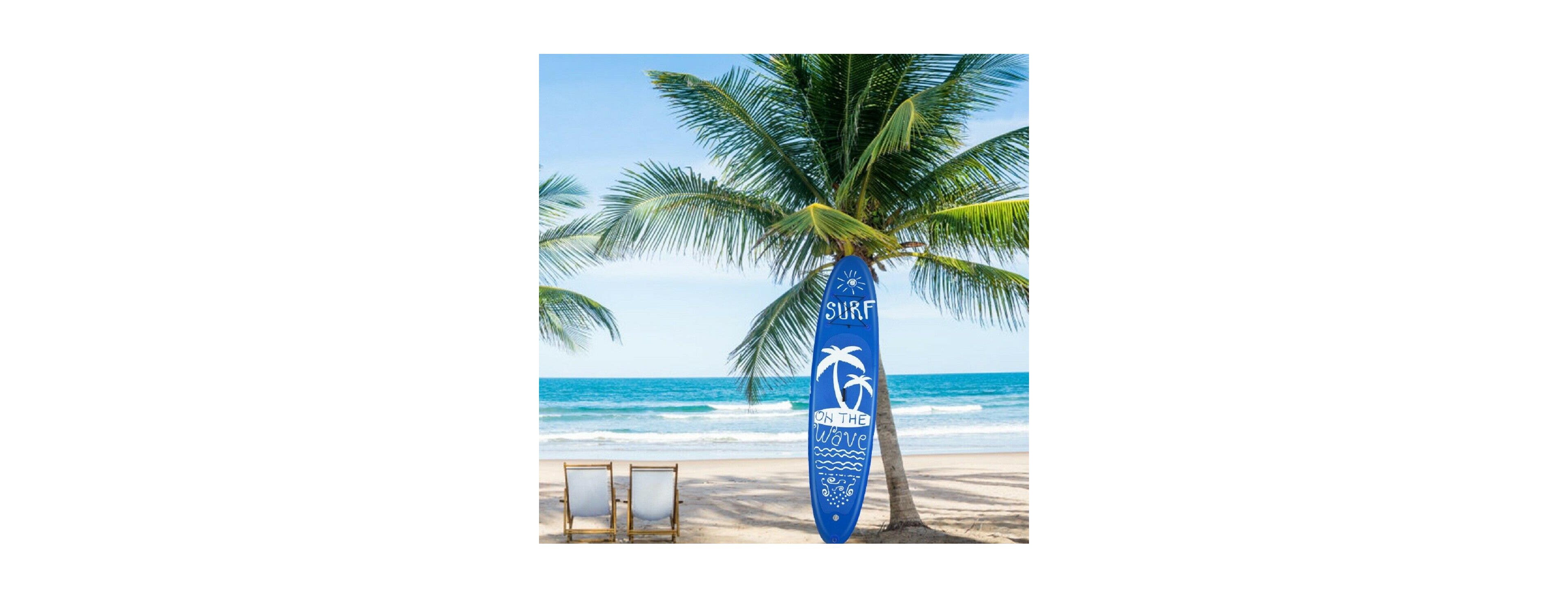 Zeny Inflatable Stand Up Paddleboard, Wide and Thick, Adjustable Paddle, Pump and Backpack