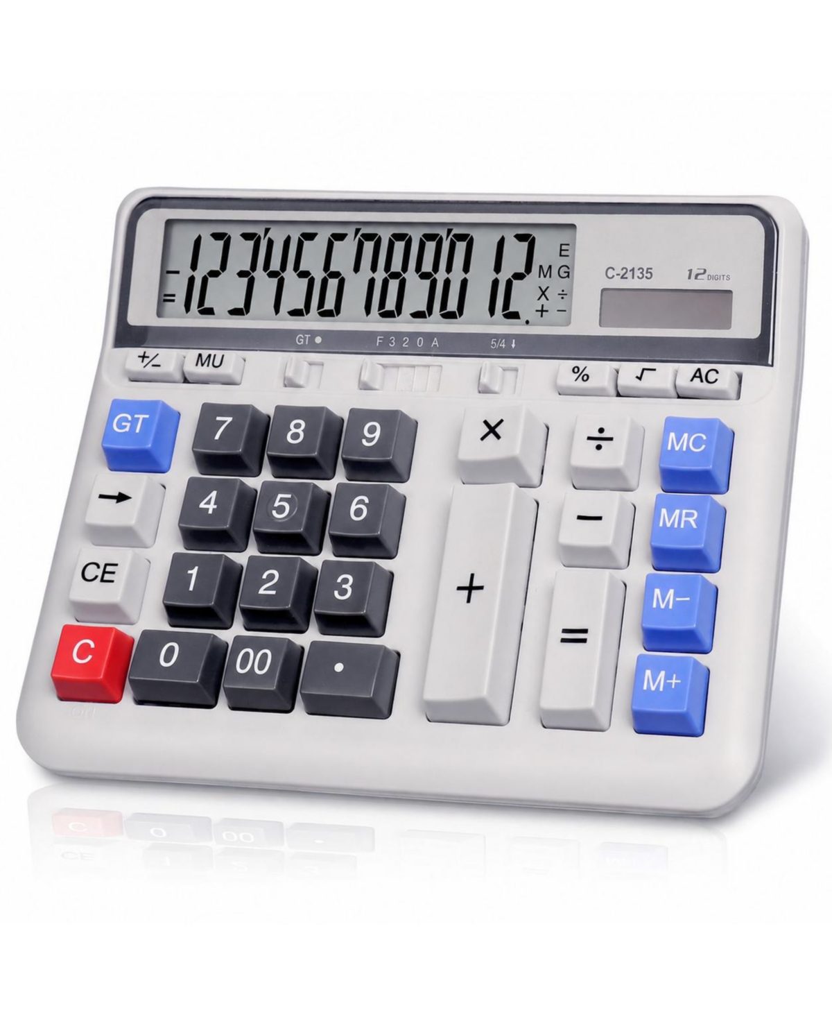Four Candies 12 Digit Large Desktop Calculator Big Lcd Display Anti Slip