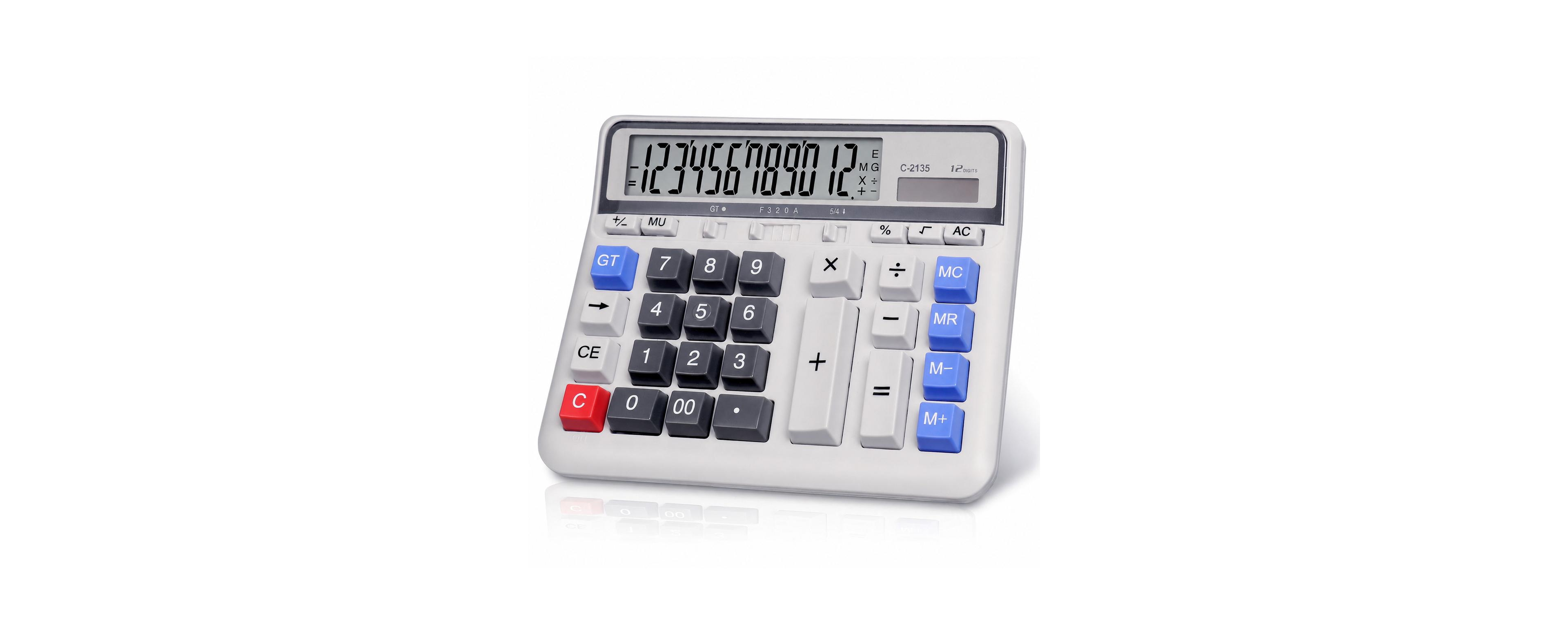 Four Candies 12 Digit Large Desktop Calculator Big Lcd Display Anti Slip