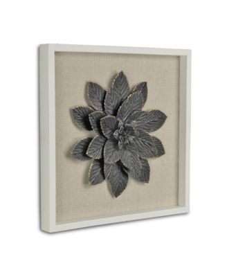 12" X 13" Flower Wood and Metal Wall Decor