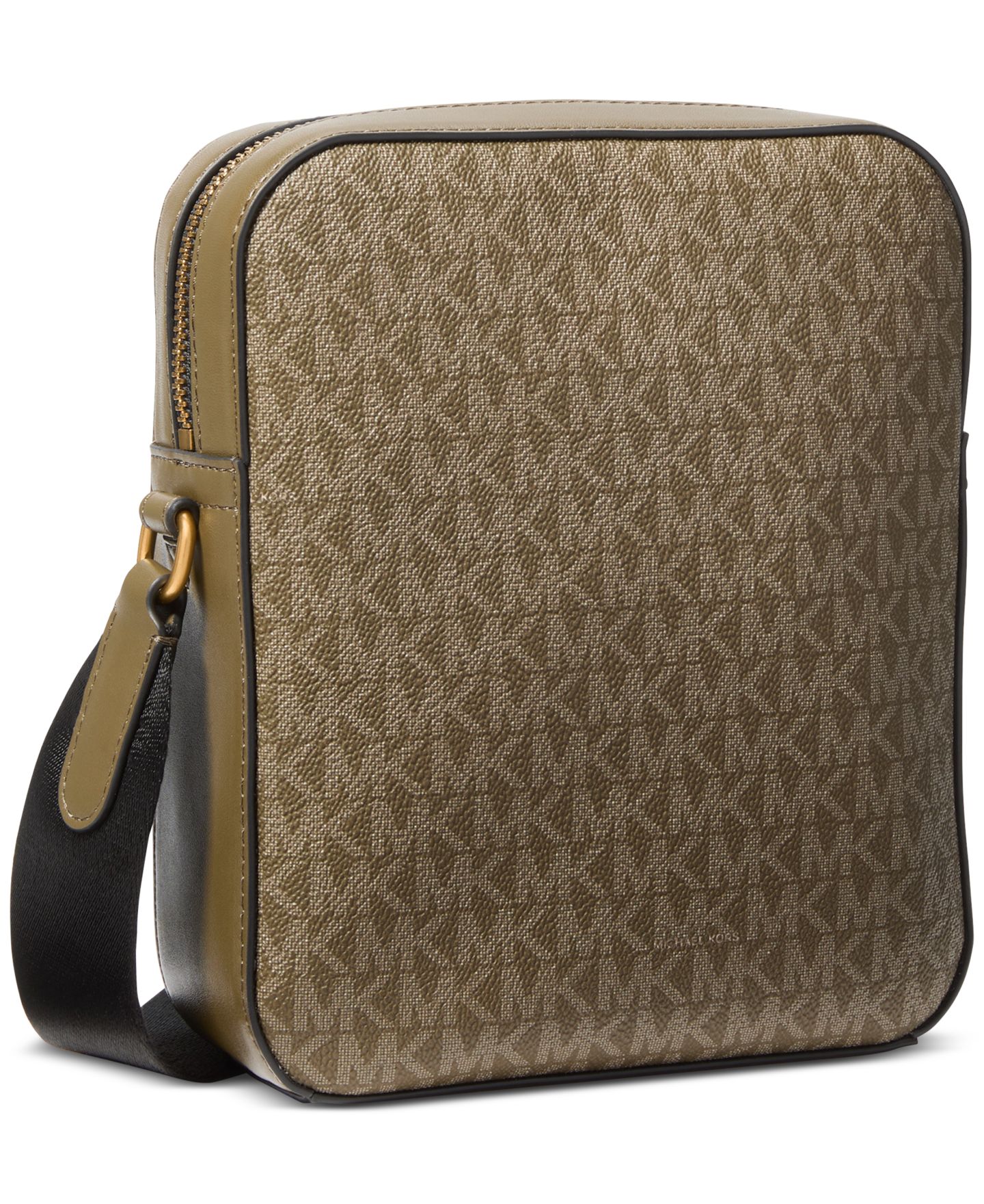 Мужская сумка Michael Kors Hudson Mini Signature Logo Crossbody, цвет: Тёмно-зелёный — фото 2
