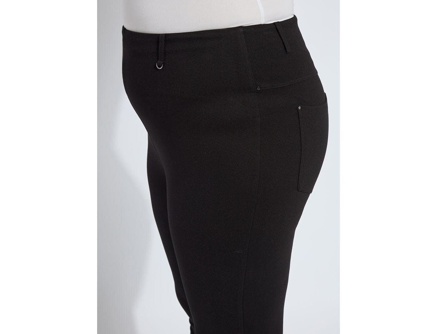 Женские брюки LYSSE Plus Size Baby Bootcut High-Waisted, цвет: Чёрный — фото 5
