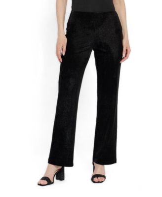 Women's Metallic Foil Stretch Velvet Pant