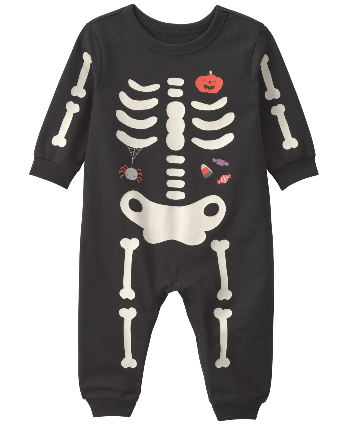 Carter's Baby Boys' or Girls' Halloween Skeleton French Terry Jumpsuit