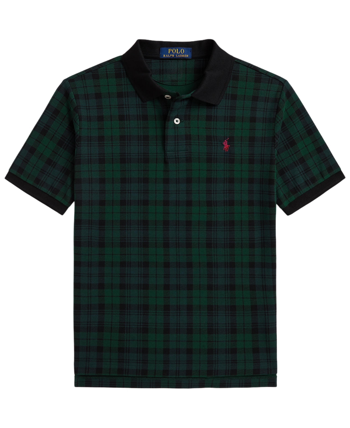 Polo Ralph Lauren Boys' 8-20 Plaid Short-Sleeve Embroidered Shirt