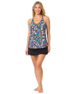 Women's Racer Back Underwire Tankini and Skirt