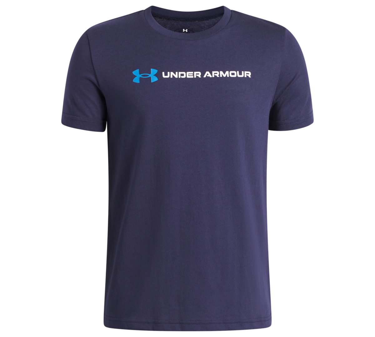 Under Armour Big Boys Logo Wordmark Graphic T-Shirt - Midnight Navy