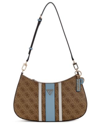 Noelle Small Logo Striped Shoulder Handbag