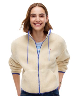 Women's Funnel Neck Long-Sleeve Fleece Jacket