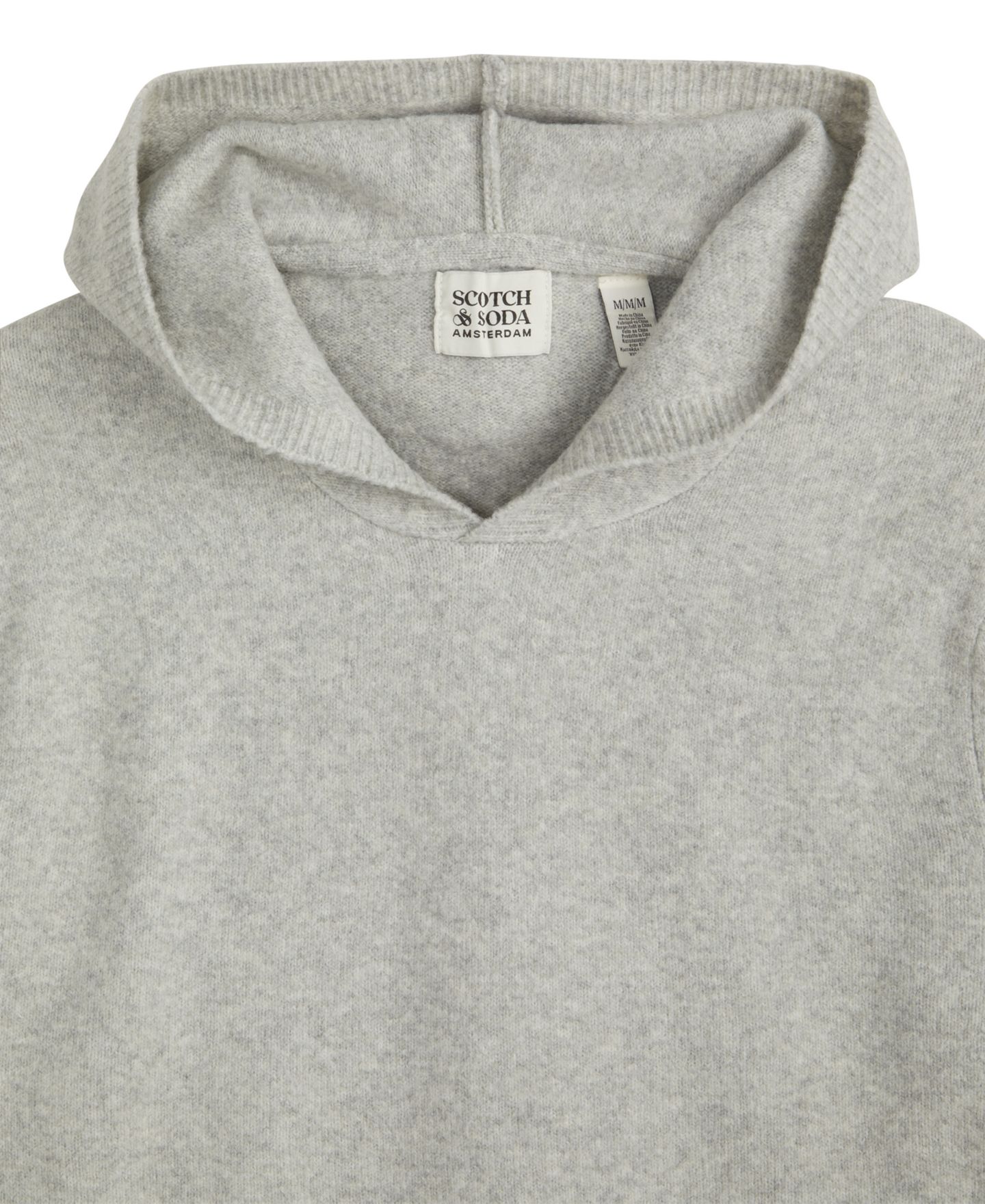 Мужской свитер SCOTCH & SODA Hooded Long-Sleeve Pullover, цвет: Серый меланжевый — фото 2