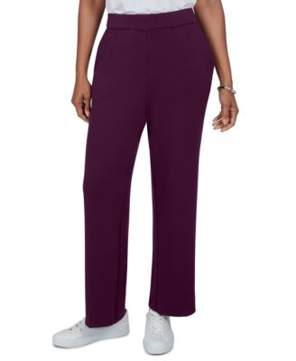 Petite Pull-On Straight-Leg Pants