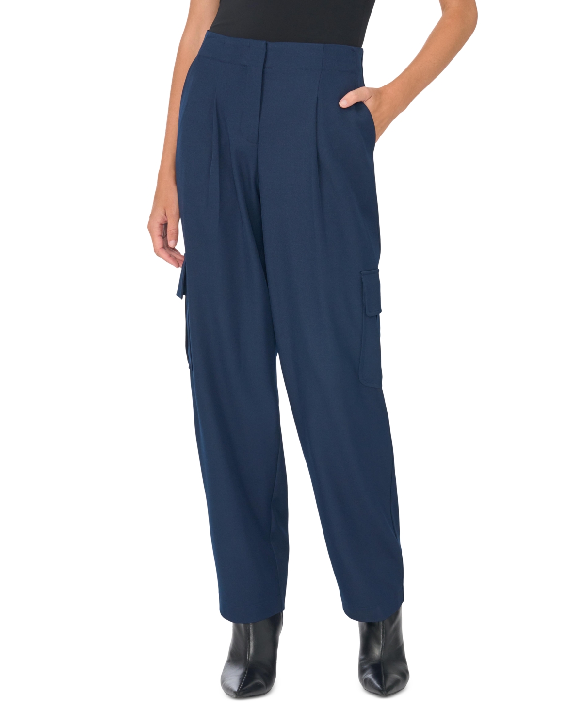Vince Camuto Women's High-waist Cargo Pants In Classic Navy