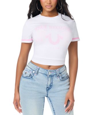 Women's Heritage Cropped Crewneck Graphic T-Shirt