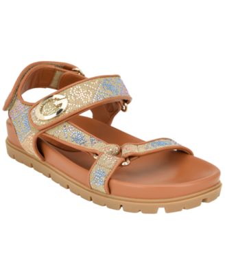Women's Fusca Bling Embellished Sporty Footbed Sandals