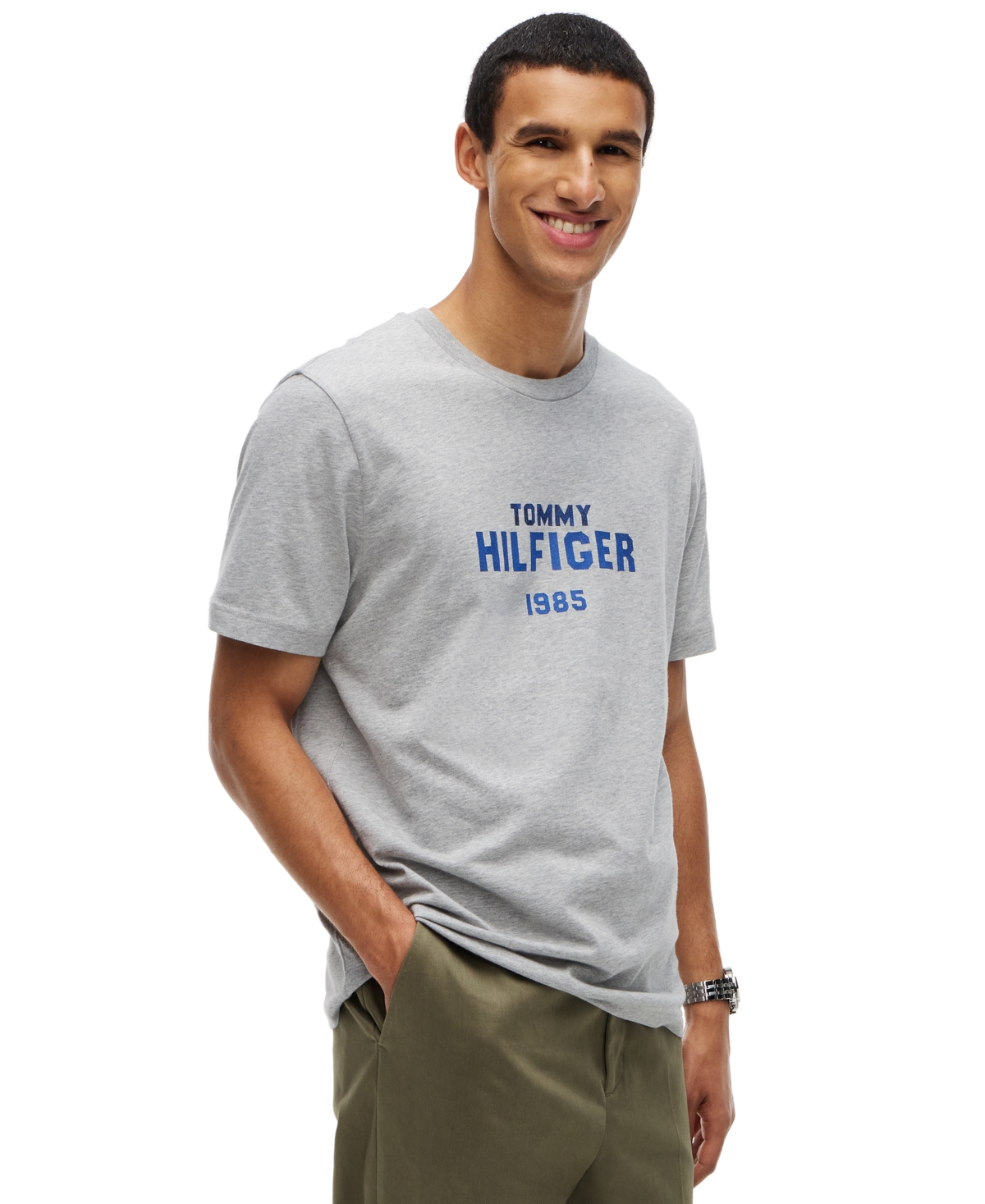 Tommy Hilfiger Men's Brand Love Stack Short-Sleeve Logo T-Shirt