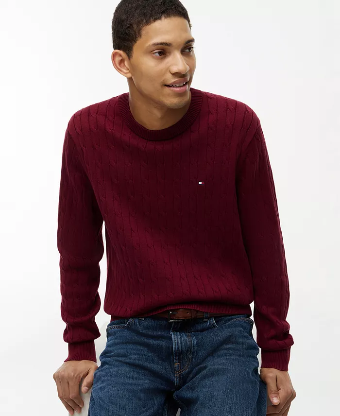 Men's Classic Cable Crewneck Sweater - thumbnail 3