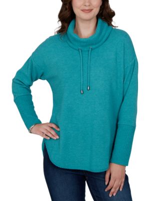Petite Oversized Cowl Neck Long-Sleeve Pullover