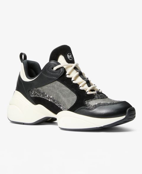 Женские кроссовки MICHAEL Michael Kors Bowie Lace-Up Trainer, цвет: Чёрный разноцветный