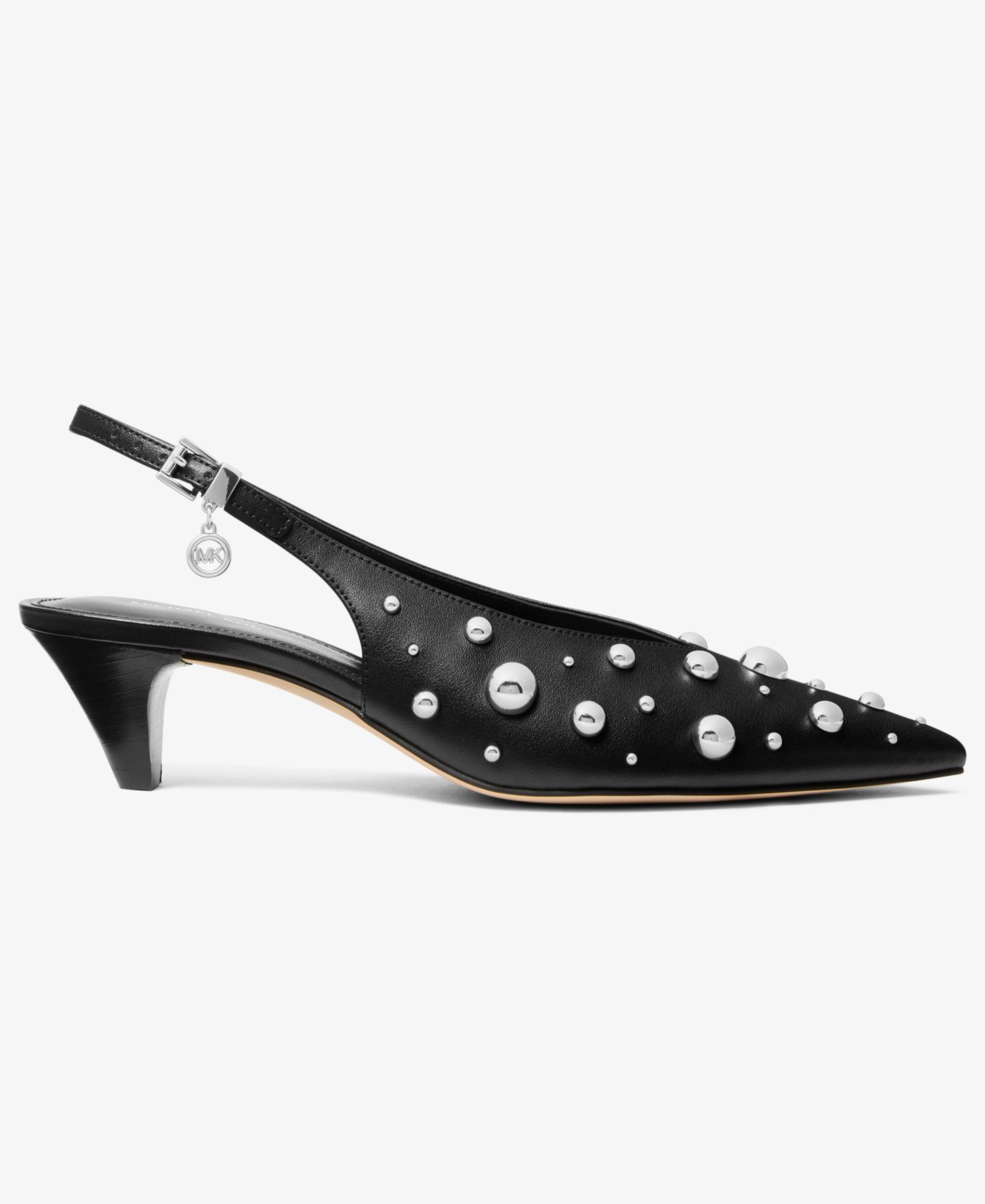 Женские туфли Michael Kors Tonya Slingback Kitten Heel Pointed Toe, цвет: Чёрный — фото 2