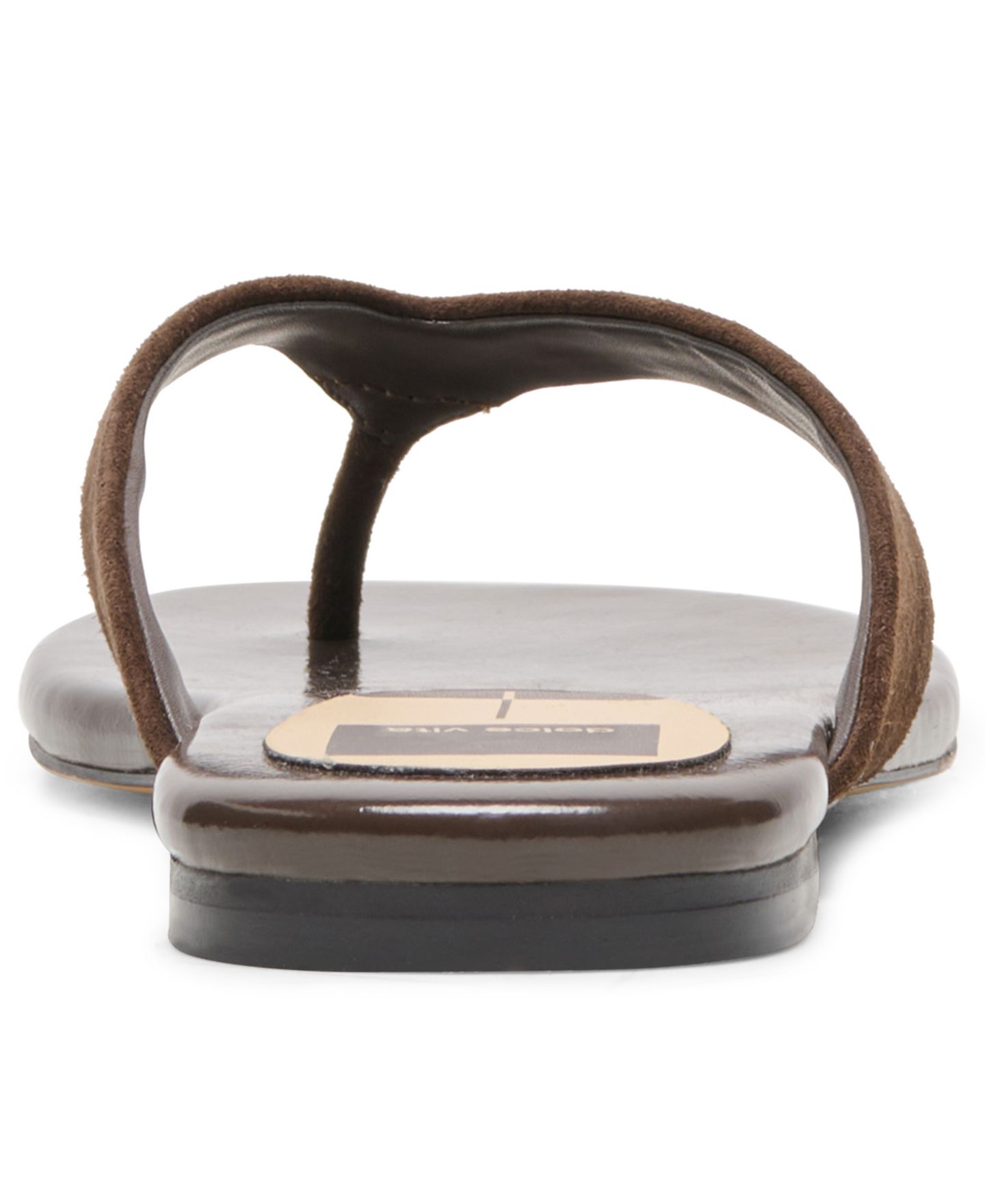 Женские сандалии Dolce Vita Linnet Thong Flip Flop Flat, цвет: Тёмно-коричневый замшевый — фото 3